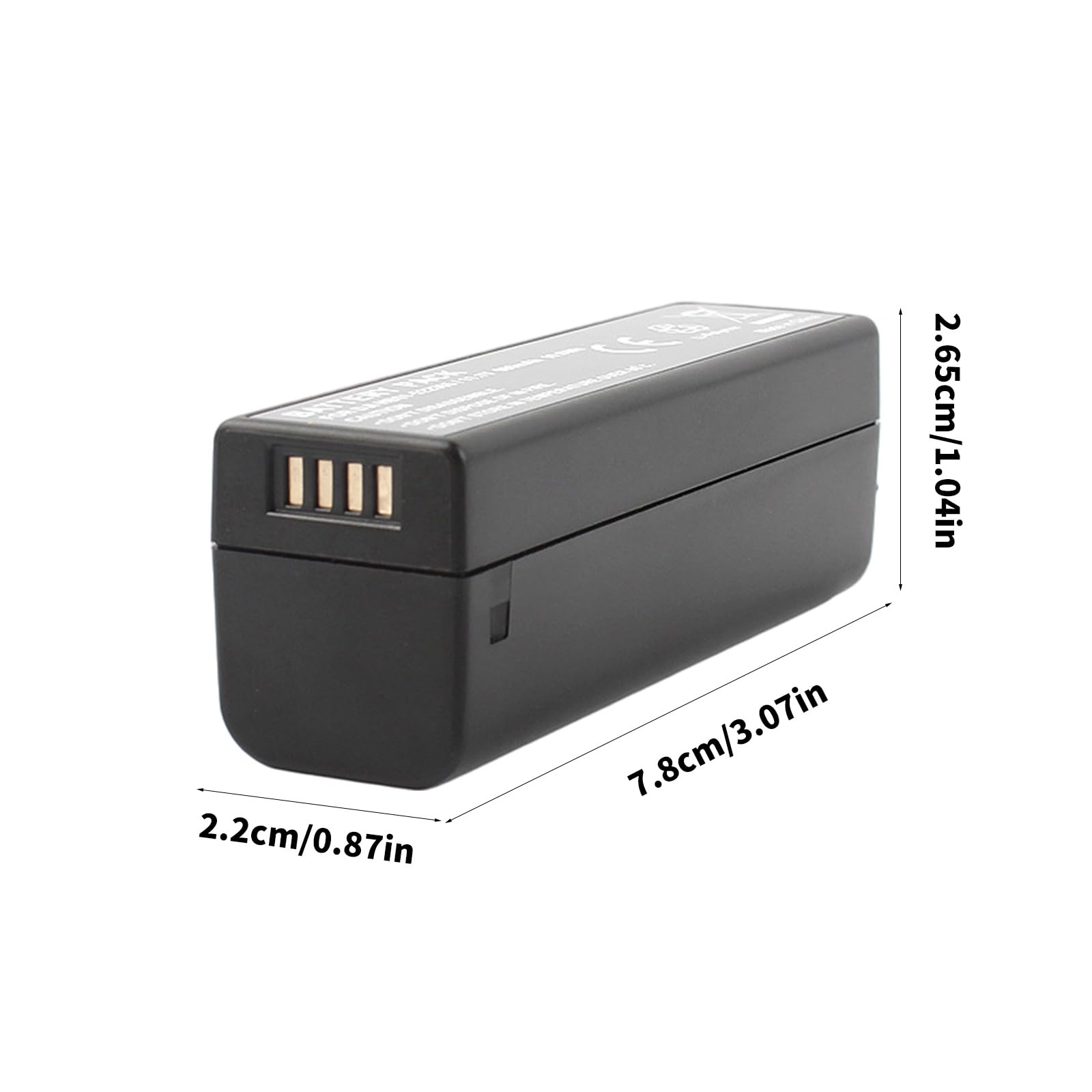 Cámara portátil 4K móvil, repuesto de batería de 980 mAh