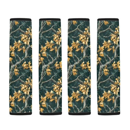 Image of AFPANQZ Branch Print Seat Belt Pad Cushion 2 Pack Soft Auto Vehicle Safety Seatbelt Pads Cushion Automotive Accessories Comfortable Driving Pads Laptop Bag Straps Pad