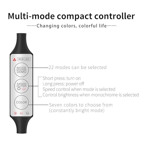 Interior Car Lights Usb Neon Wire Lights,Car Led Strip Lights, Multicolor Neon Car Led Lighting Ambient Lighting Kits For Car Center Console&Dashboard #TOP1