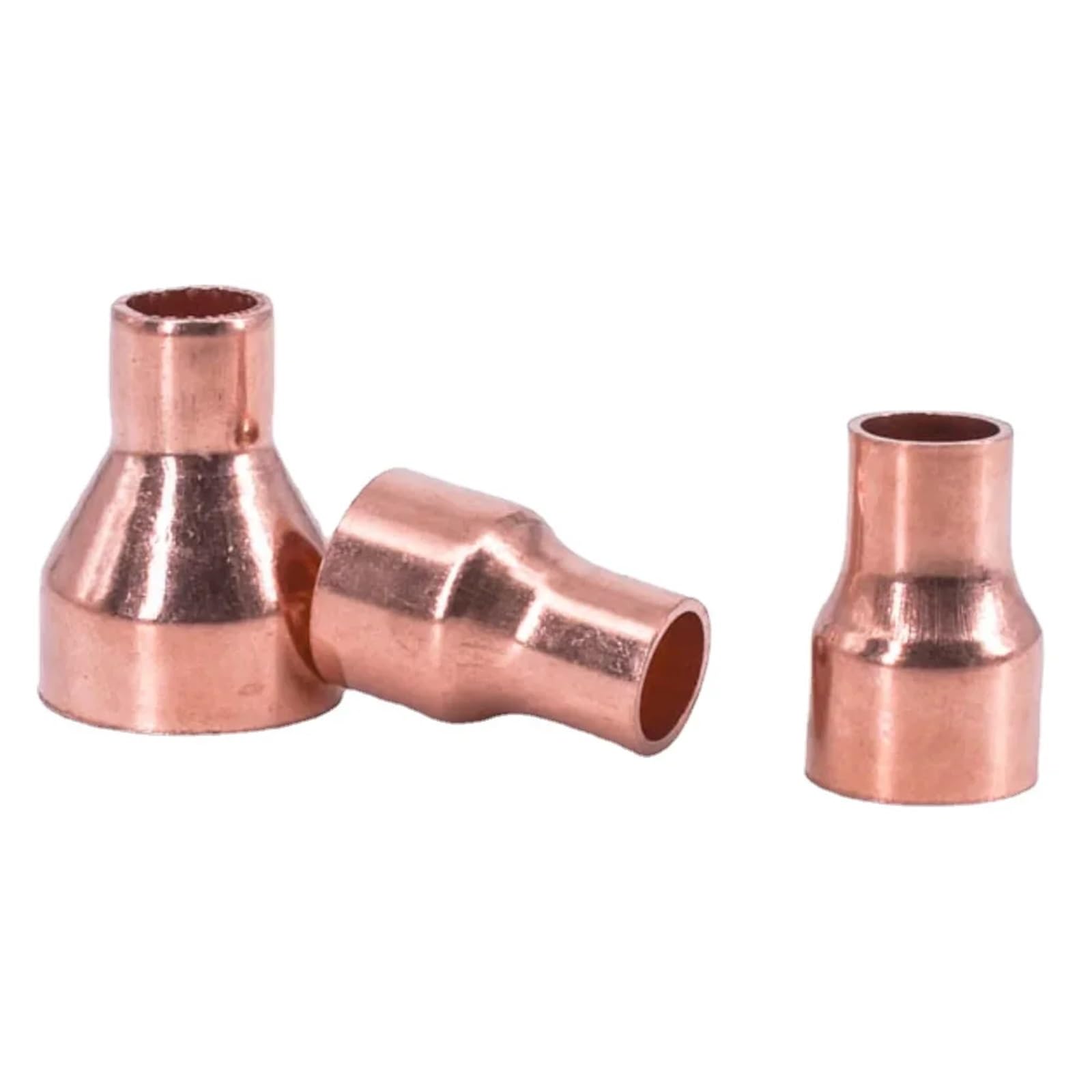 5pcs 6.35 8 10 12.7 15 16 19 25 28 32mm Pure Copper End Feed Solder Reducer Plumbing Pipe Fitting Connector Coupler Air Conditioner(38mm To 35mm)