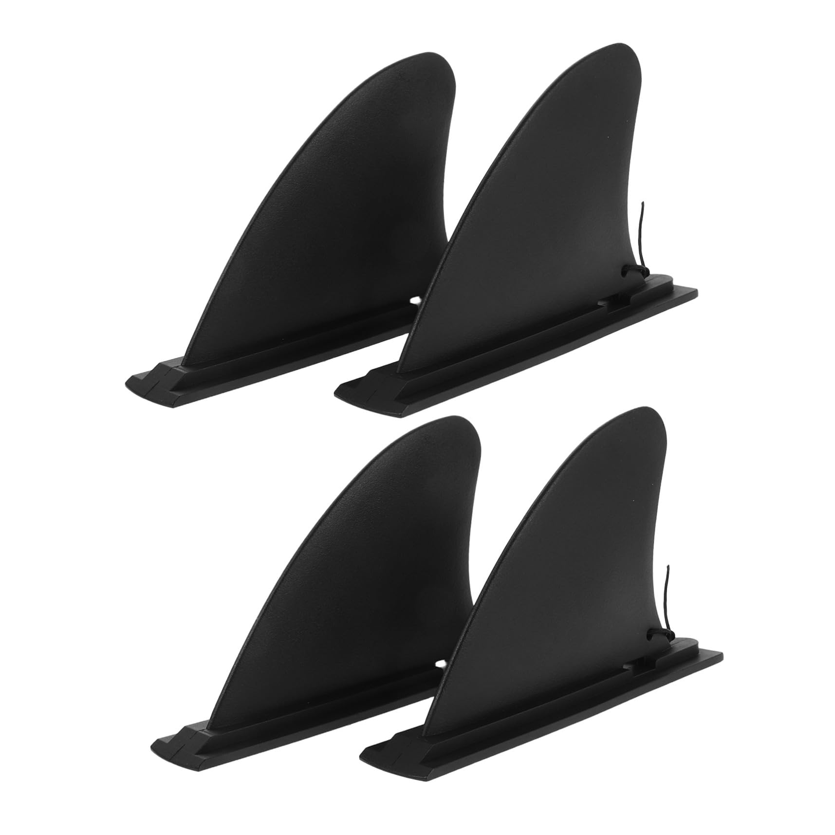Aleta de Paddle Surf Desmontable 4 Piezas PVC Negro para Kayak y Canoa