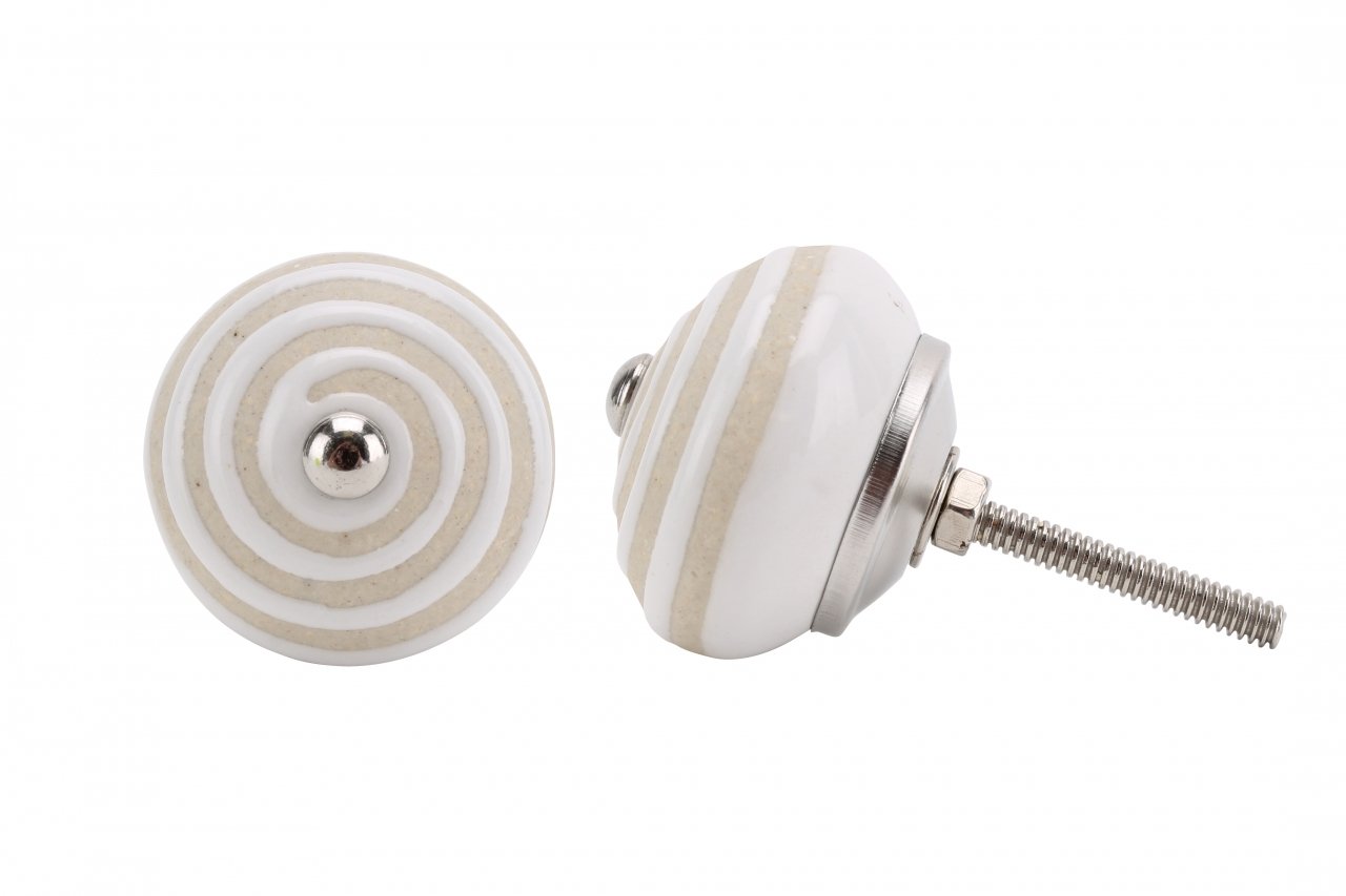 Natural Ceramic Drawer Pull | From CGB Giftwares Drawer Pull Range | Homeware | DEL153