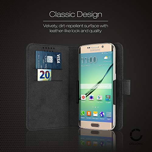 CELLONIC Universal Phone Case Compatible for Smartphones (13.2cm x 8cm x 1cm) PU Leather Leather Protective Folding Flip Phone Wallet Card Holder - Image 2