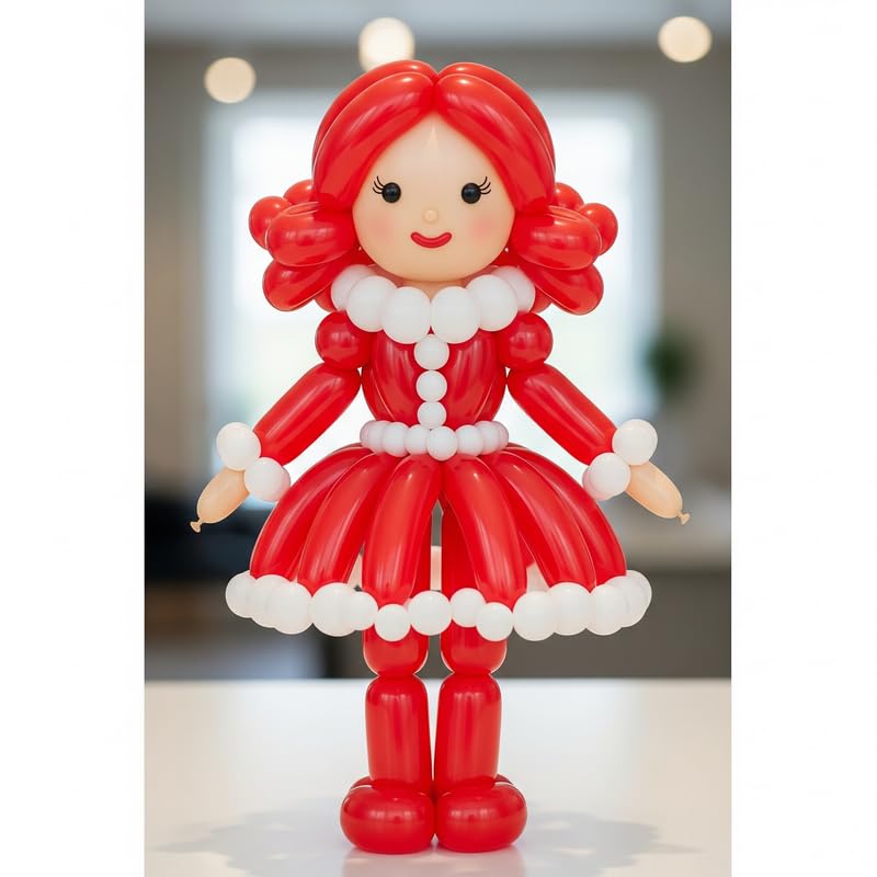 Image of long Modelling, Twisting, Tube Balloons, Pack of 100 (Red)