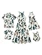 PATPAT Familien Outfit Set-Hawaii Neckholder- Partnerlook Mutter Tochter Kleid Kurzarm T-Shirt & Kind Kleider Mama Tochter Kleidung für Sommer & Herbst & Frühling/Baby - Mädchen 6-9 Monate
