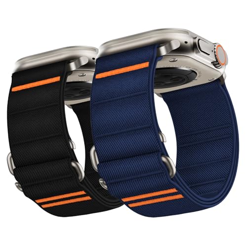 Suitisbest 2 Pack StretchFit Sport Bands Compatible with Apple Watch