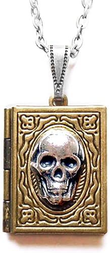 skull Locket. Skull Necklace Pictures Locket Necklace Skull Jewelry Gift for Men and Women Valentine's Day gift