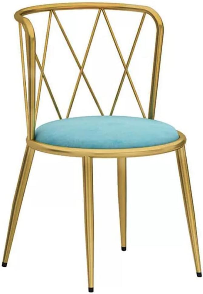 Velvet Dining Chair Barstools Sturdy Metal Legs for Barstools, Living Room, Bedroom, Desk, Patio Featuring Beautiful Backrest, Non-Slip Feet, Ideal for Kitchen (Sky Blue)-image-49