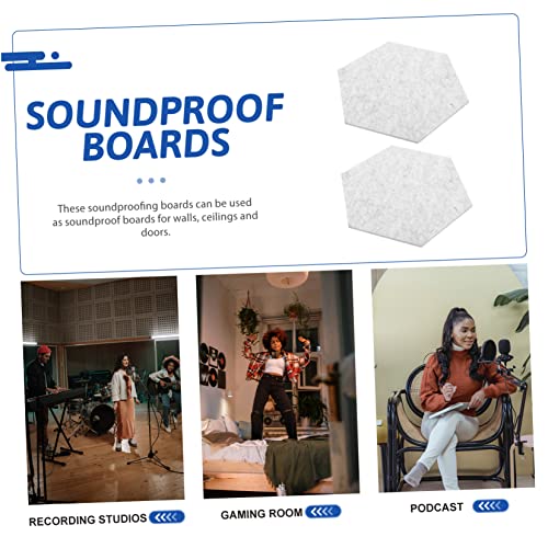 BESPORTBLE 2 piezas paneles absorbentes de sonido de alta densidad aislamiento acústico para reducción de ruido en estudios, oficinas y teatros en casa gris miniatura 4