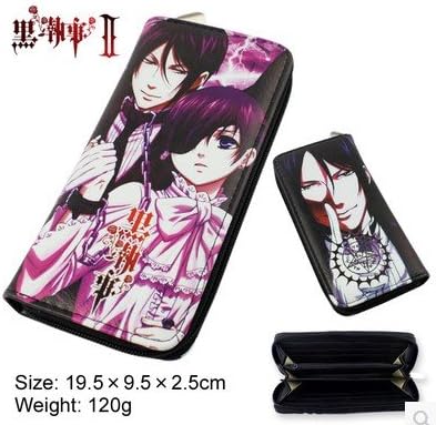 Black Butler Kuroshitsuji Long Wallet Leather Bag Purse Wallet #1