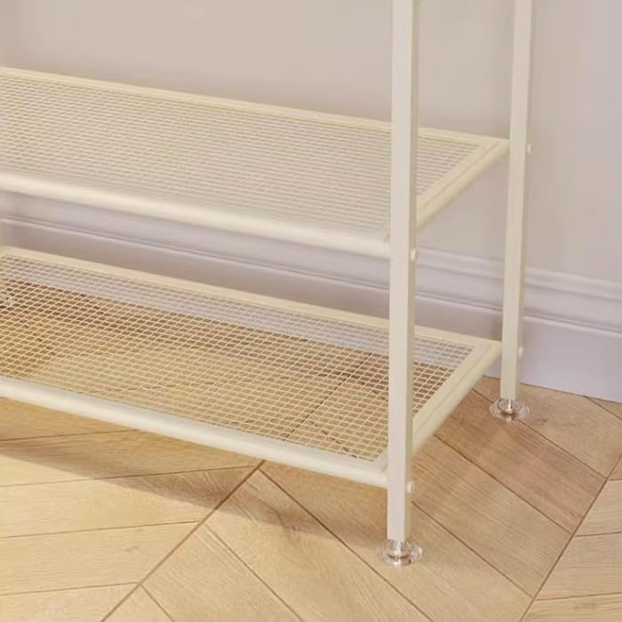 RENEESME Shoe Rack Modern Metal Shoe Rack, 3/4/5/7 Tiers Tall Shoe Shelf Storage, Vertical Shoe Rack Organizer for Entryway, Bedroom, Cloakroom Shoe Organizer Rack(White,28 * 27 * 134cm(7-Layers))