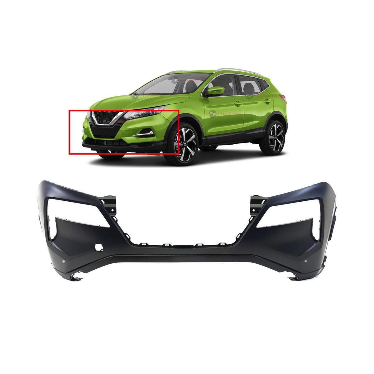 FitParts Compatible with Nissan Rogue 2021–2023 Front Bumper Cover