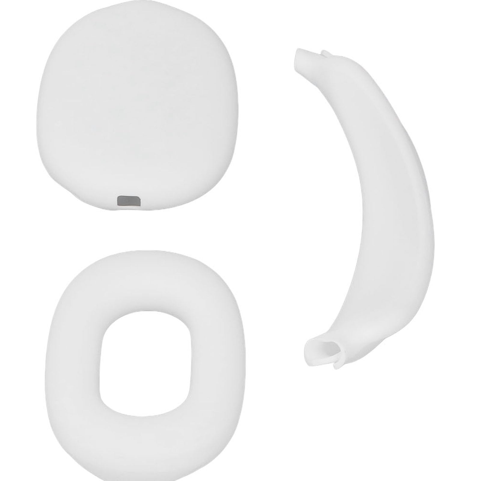 Dioche Custodia Cuffie da Viaggio Custodia Rigida per Cuffie Portatile in EVA con Copri Cuscinetti, Copri Auricolari e archetto; Colore Grigio, Adatto per i viaggi. (WHITE)