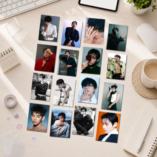 Image of The k-Fandom Store Bangtan V Photocards Pack of 16 (8 x 11 cm) | Taehyung Posters | Pinterest Wall Posters | K-Pop Posters | K-Pop | Wall Prints for Room | For Gifting | For Birthday (Pack of 16)