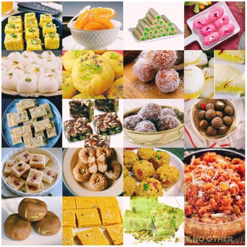 1 kg de mezcla de deliciosos dulces tradicionales indios