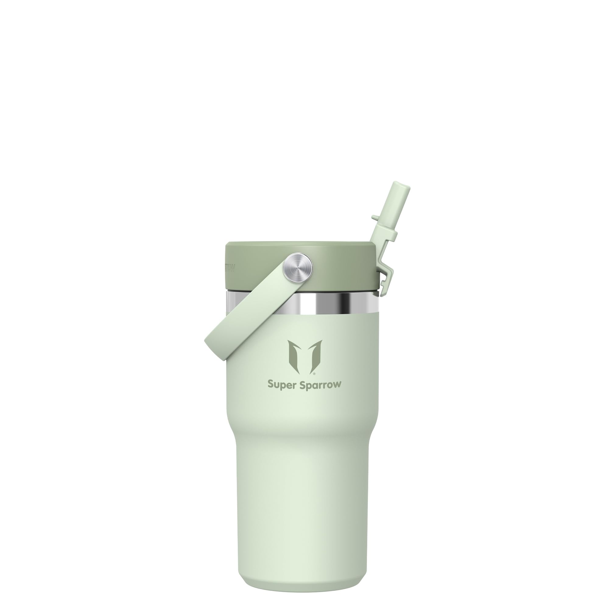 Sparrow Stainless Steel Drinking Bottle - Twistpath Thermos Flask with Flex Straw Lid - 620 ml - BPA-Free Thermal Mug  Leak-Proof Thermos Flask - Compatible with Standard Car Drink Holders