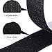 16 Feet Length 0.75 inch Width Hook and Loop with Strong Self Adhesive Tape Strip Fastener（Black）