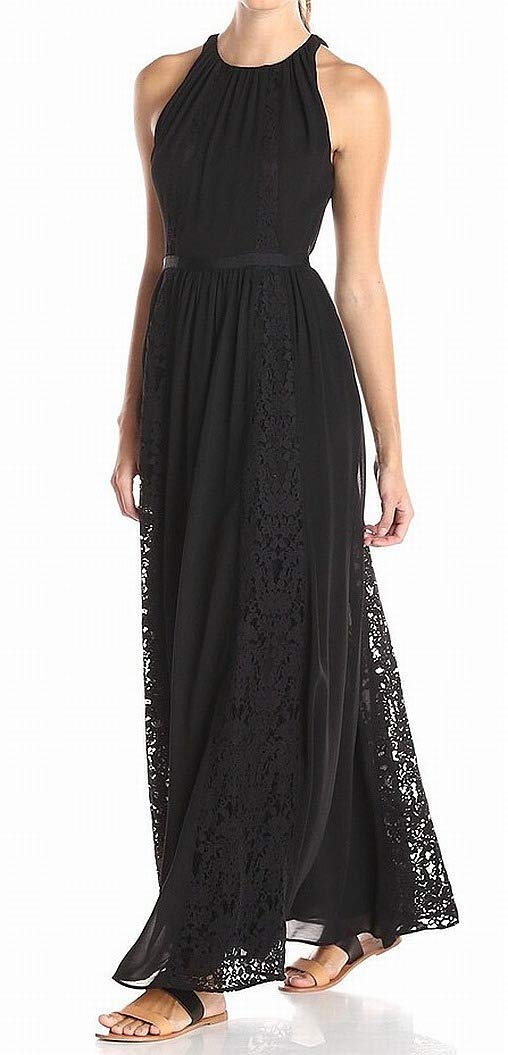 knee length dresses for ladies Halle Bailey Dark Navy Lace 2024 Oscars After Party Dress