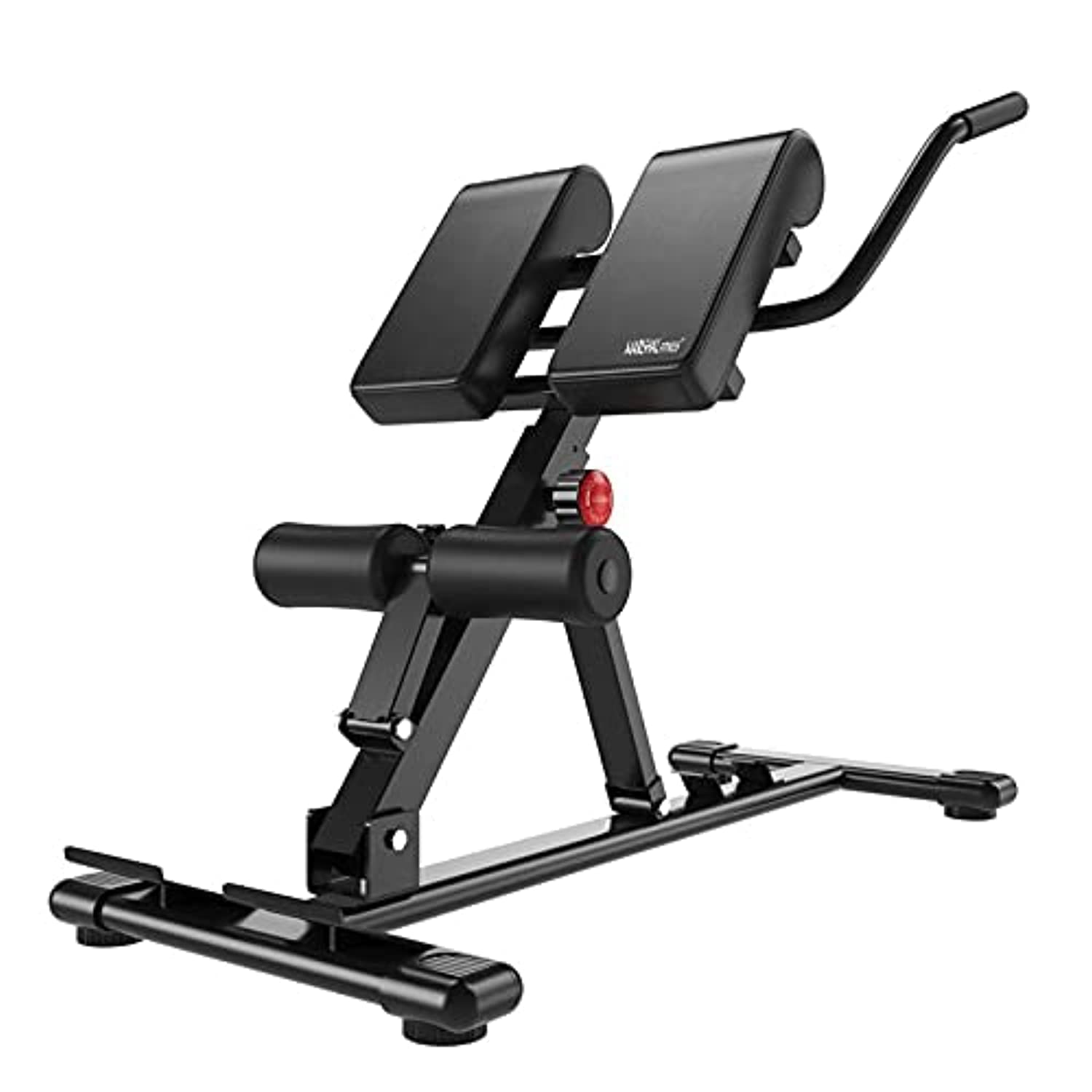 Marshal Fitness Roman Chair - Foldable Back Abdominal Waist Exercise Machine, Adjustable Hyperextension Bench, Fitness Training Equipment for Home Gym-MFDS-R034