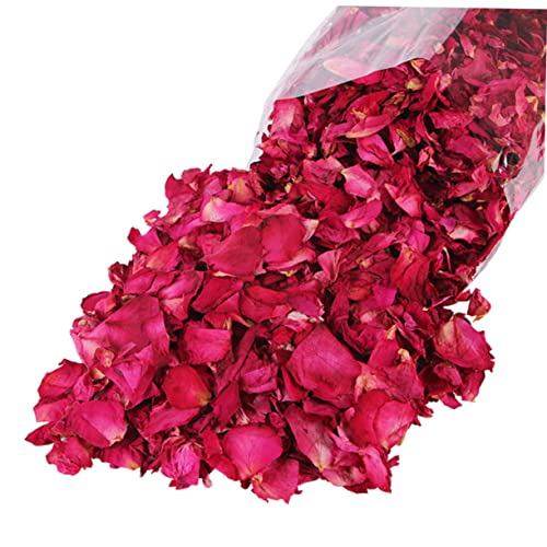 Pétalos de rosa roja seca para baño y decoración miniatura 2