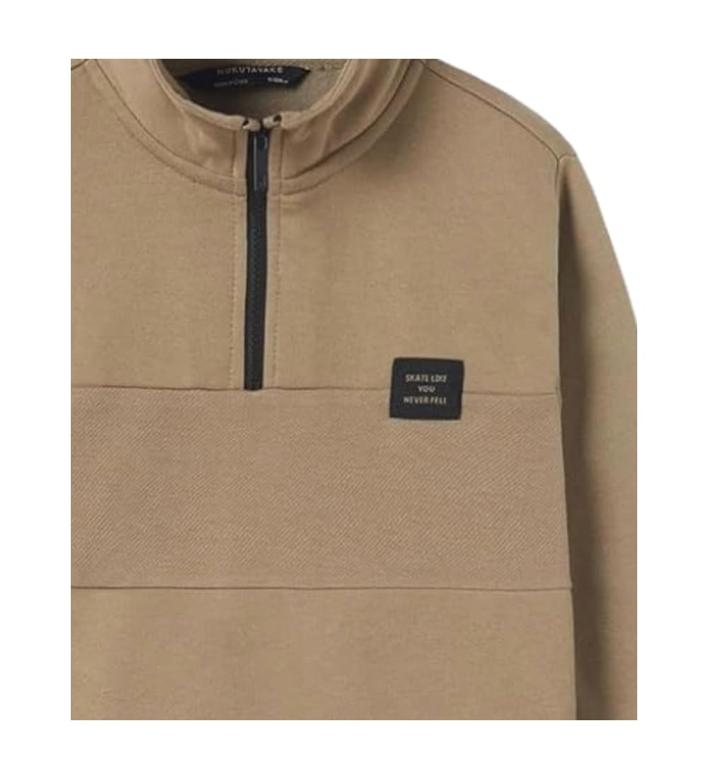 Generico Felpa Pullover per Ragazzi con Collo Alto e Zip Parziale, Maniche Lunghe, Ideale per Scuola, Sport e Tempo Libero, Perfetta per Autunno, Inverno e Primavera