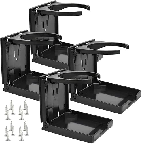 4 portavasos de plástico para automóvil, soporte para bebidas para automóvil, soporte plegable ajustable, portavasos plegable con tornillos para disponible en Yaxa Colombia