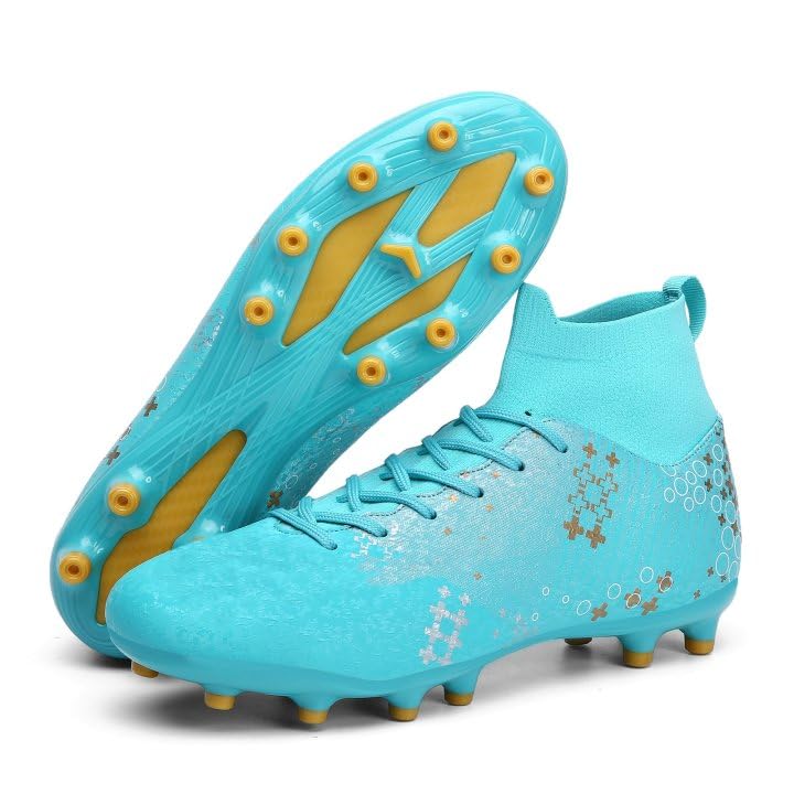 Mens Soccer Cleats Women Football Cleats Tacos De Futbol para Hombre Soccer Shoes Football Shoes for Turf Futsal Shoes Cleats Football Turf Cleats Professional Football Training Boots AG