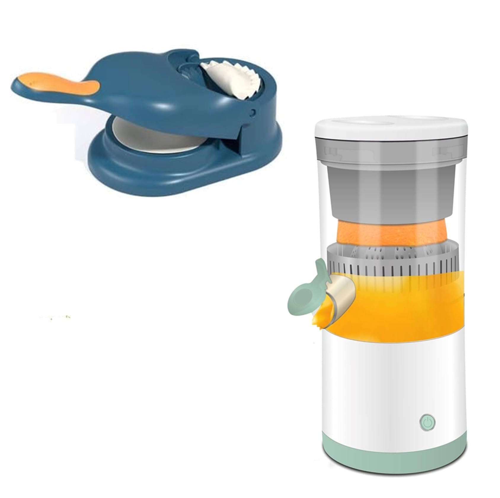 Combo C1022 - Citrus Juicer, Orange Squeezer, Wireless Portable Juicer Blender with USB Charging & 2 in 1 Dumpling Maker Ghughra Momos Maker Machine for Kitchen-image-38