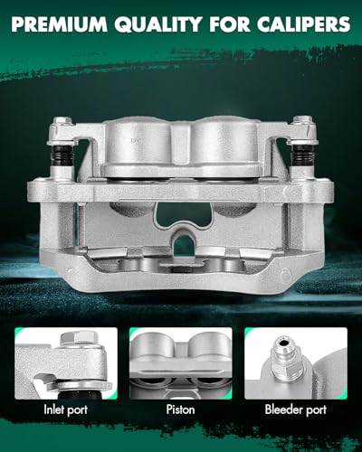 Image of SCITOO 18B5627 Front Left Disc Brake Caliper w /Bracket Fit For Ram For 2500 2019-2021,For Ram For 3500 2019-2021, Double Pistons