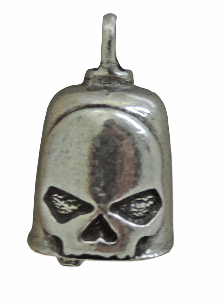 AGBMotorcycle Biker Pewter V-Half Of Skull American Gremlin Bell