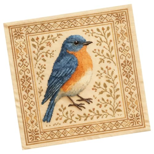 Fertig Zum Sticken, Set Mit Vogelmotiven, Druckstoff, Ausführliche Anleitungshefte, Bastelaktivitäten Für Zu