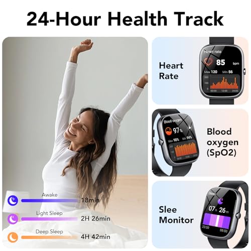 Smartwatch für Herren Damen,1,91' Voll Touch Smart watch mit Bluetooth Anrufe,100+Sportmodi IP68...