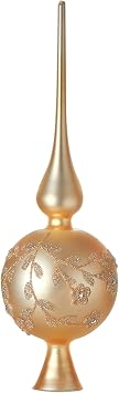 Glass Spherical Christmas Tree Topper 12"