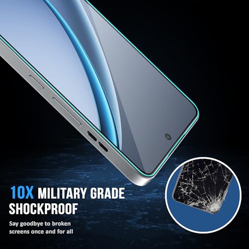 Image of ArmourPro Military Grade Gorilla Tempered Glass Screen Protector Compatible For Oppo k13 Turbo (6.8 Inch) With Easy Installation Kit| Edge To Edge Coverage |Black