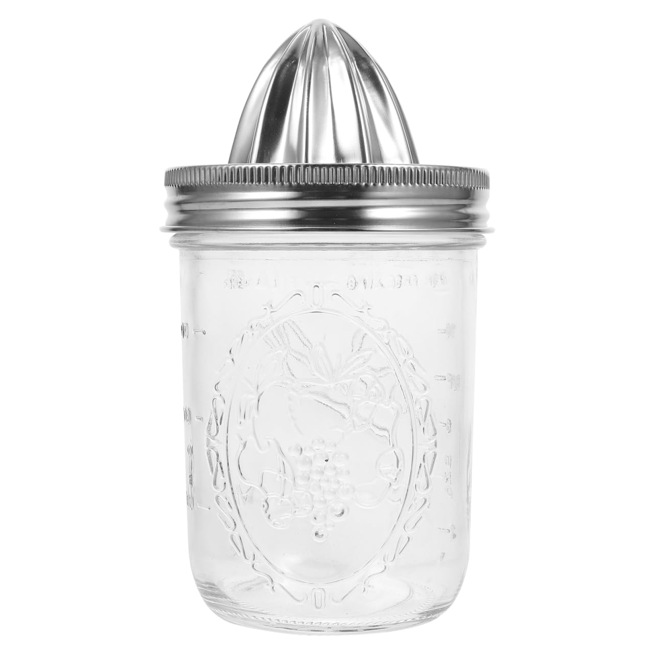 UPKOCH Jar Citrus Juicer Squeezer: 480 ml, acero inoxidable, manual de limonada y zumo de naranja