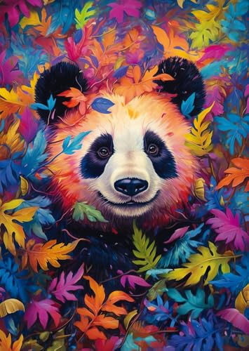 Pandabär im Regenbogenwald