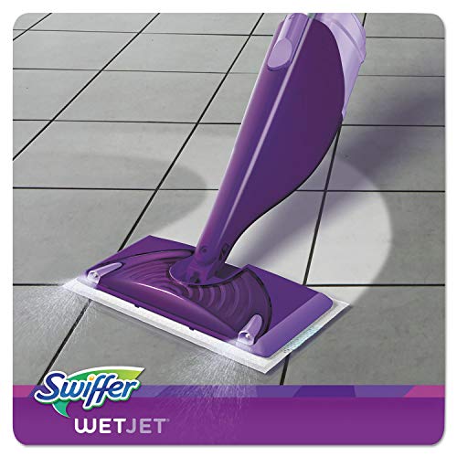 Swiffer 92811CT WetJet Mop Starter Kit, 46-Inch Handle, Silver/Purple, 2/Carton