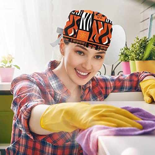 Chapeaux de travail imprimé de style africain coloré JDEZ casquettes légères - 5