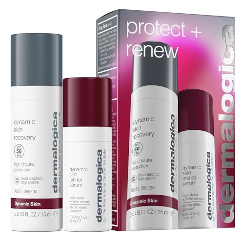 Dermalogica Protect and Renew Christmas Gift Set, Travel-Size Dynamic Skin Retinol Serum, Dynamic Skin Recovery SPF 50 Moisturiser, Evens Skin Tone, Skincare Set, Pack of 2 - Image 6