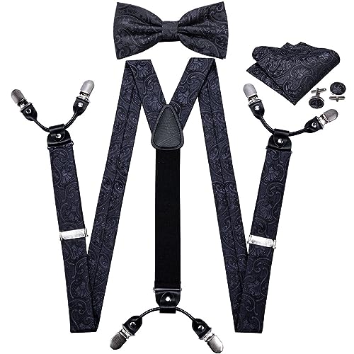 Set corbata y tirantes de seda para hombre miniatura 1