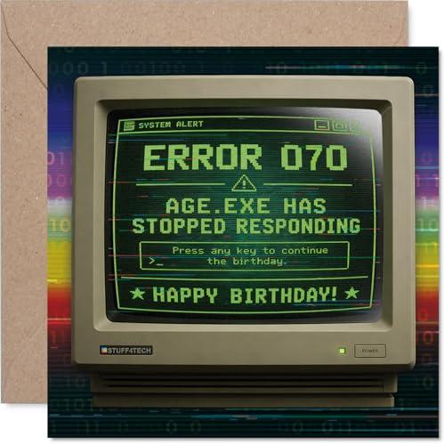Carte anniversaire 70 ans drôle tech