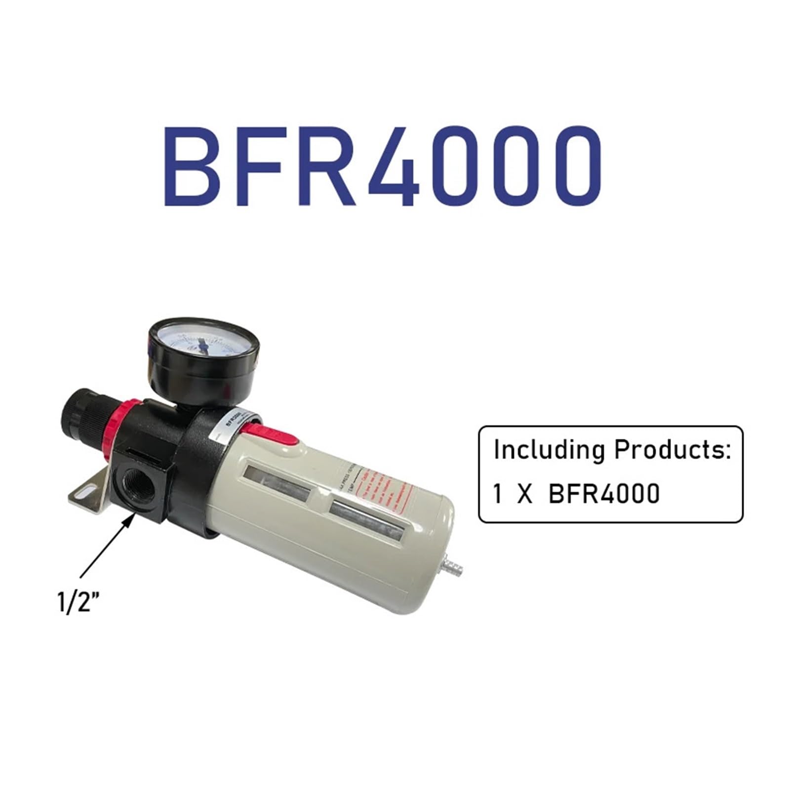 BFR2000 BFR3000 BFR4000 1/4 3/8 1/2 sprężarka powietrza separator oleju i wody filtr reduktor ciśnienia ręczny drenaż źródła powietrza (BFR4000)