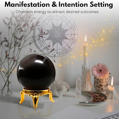 Image of Certified Garnet Crystal Ball for Meditation - Premium Crystal Vastu Items for Home and Feng Shui Items for Good Luck - Ideal for Pooja Supplies and Spiritual Practices (1.5 inch Inch)
