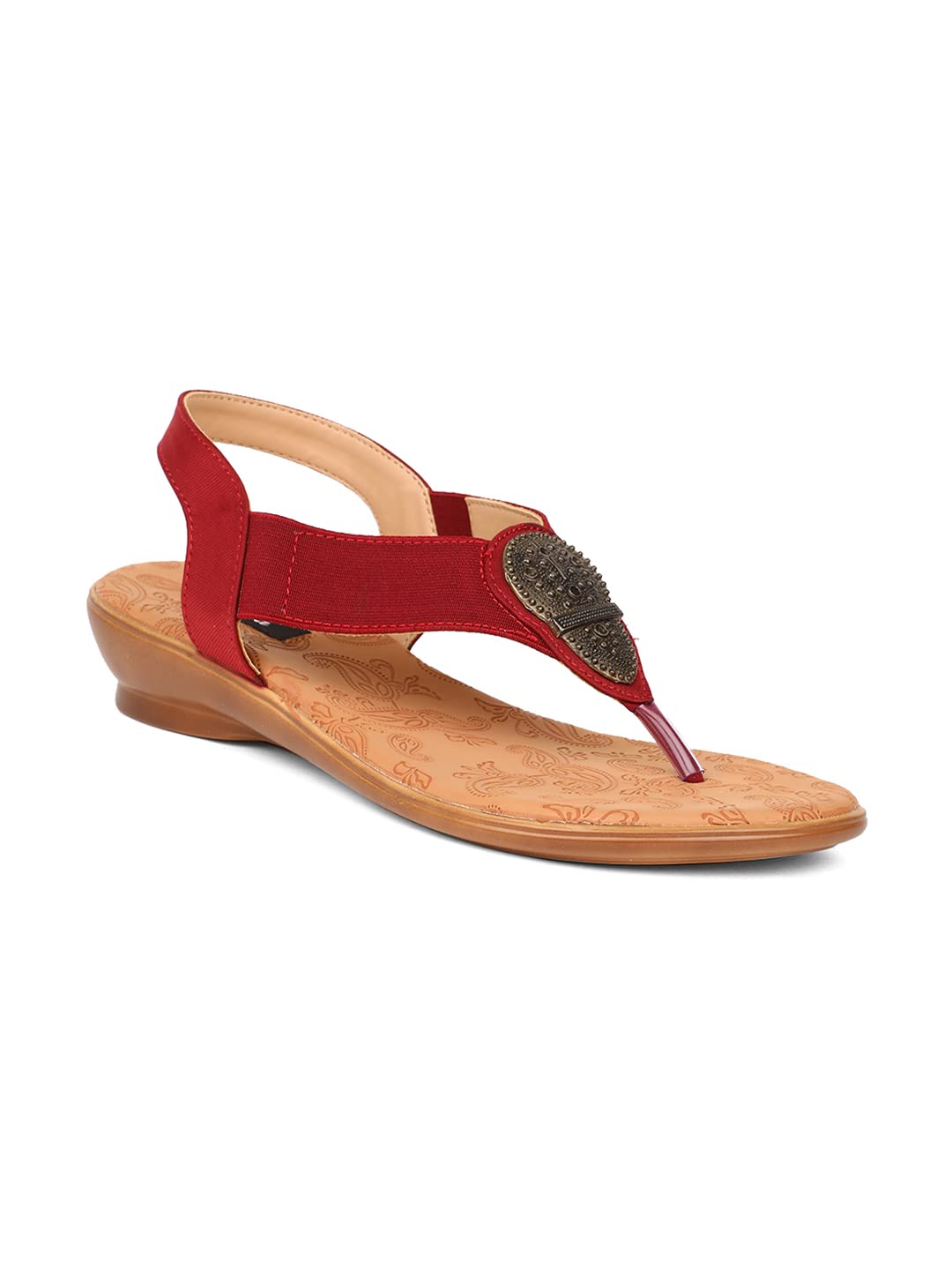 Women HELEN SANDAL Red Sandals, (6615750)-image-0