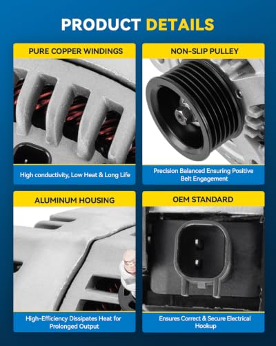 Image of PHILTOP Alternator for 2009-2018 Ram 1500 2500 3500