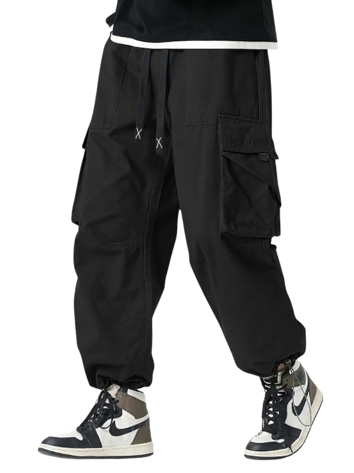 greciilooks Men Cargo for Men | Cotton Cargo Pant | Casual Drawstring Waist Pant (Also Available in Plus Sizes)-picture-31