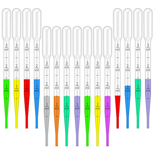 Booberry 3ml Pipettes Droppers 100Pcs Graduated Disposable Eye Dropper for Lip Gloss Essential Oils Calibrated Plastic Make up Tool for Cosmetic Use Laboratory Experiments Transferring Fluids
