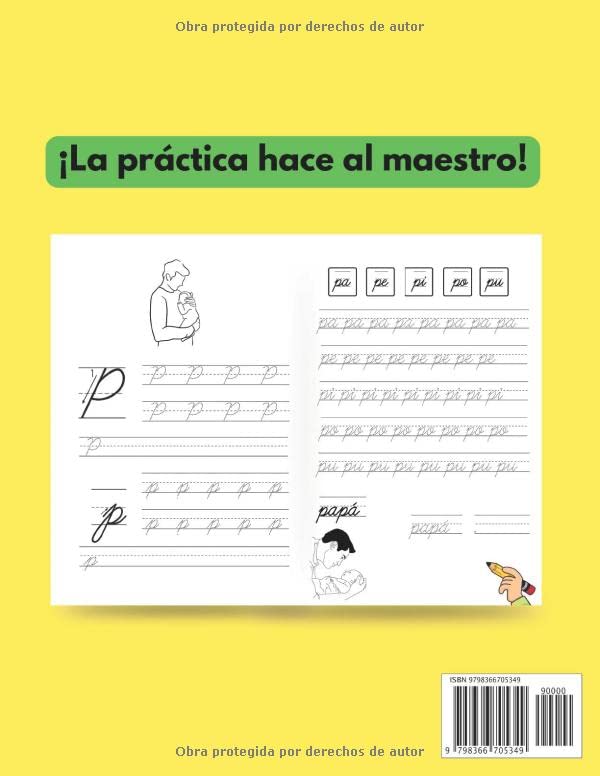 Miniatura 2 de Caligrafía En Cursiva Inicial Libro para aprender a repasar y a escribir letras, palabras y oraciones cuaderno de trabajo para afianzar la lectura