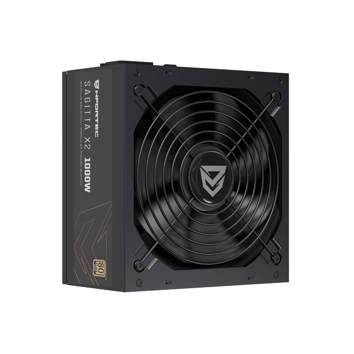 Nfortec Sagitta X2 1000W Fuente de alimentación Full Modular 80+ Gold, Ventilador silencioso PCIE 5.1, ATX 3.1, Negro