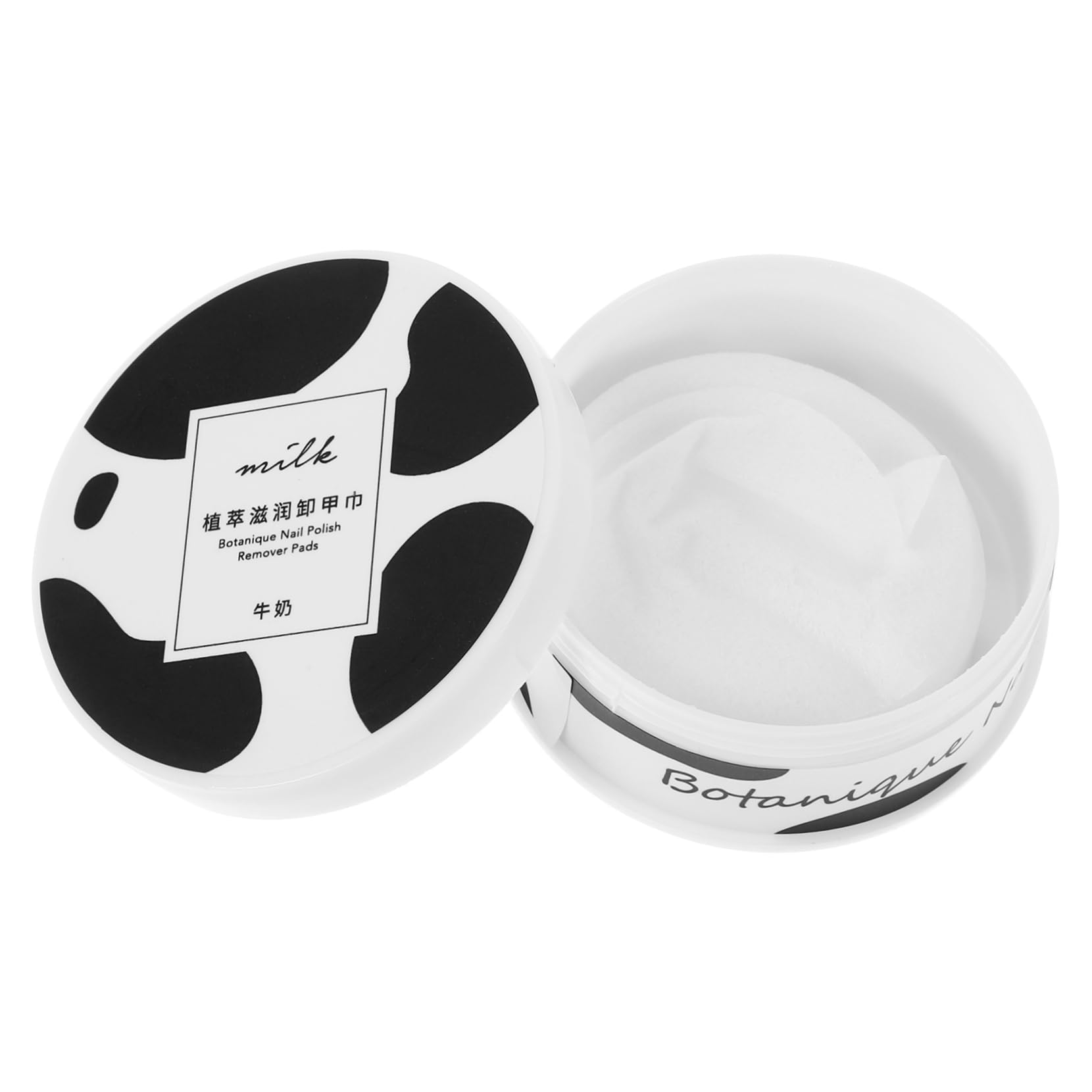 Didiseaon Moisturizing Nail Polish Remover Towels Gentle on Skin Reusable Tear-resistant 48 Sheets Milk Scent Nail Polish Remover Pads